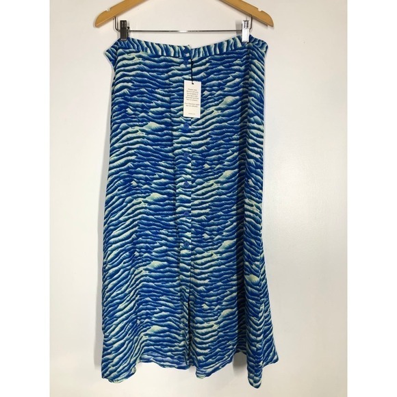 Whistles Seaform Skirt Button Front NWT 14 - Picture 3 of 10